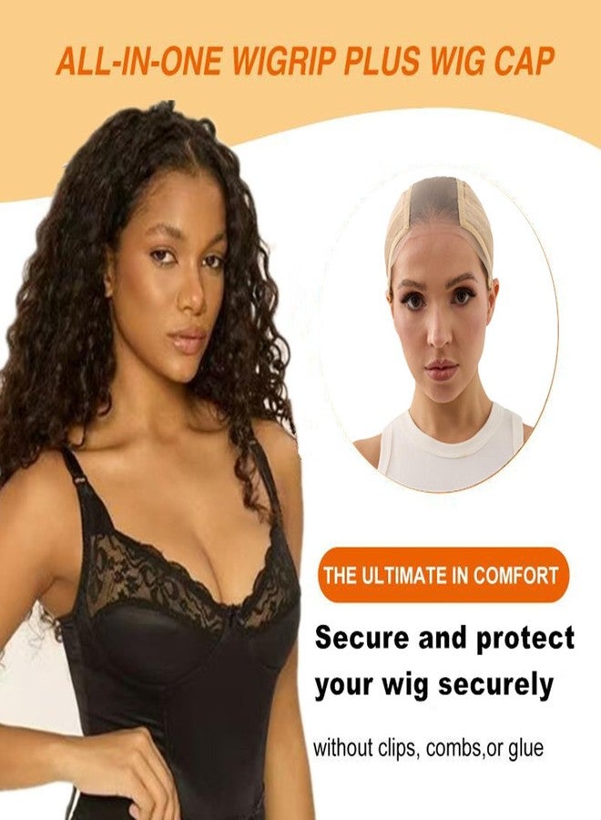 Xiushumyi Lace Wig Cap for Women,Non-Slip Grip Cap Make Your Wigs Glue Free,Wig Caps with Built-in Adjustable Velvet Band for Keeping Wigs in Place (Nude, M) - Image 4